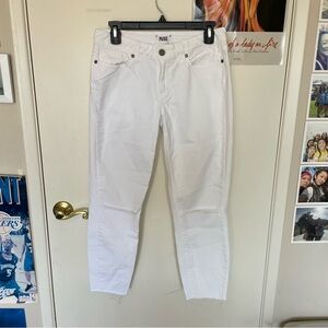 PAIGE Women's Crisp White Ankle Jeans